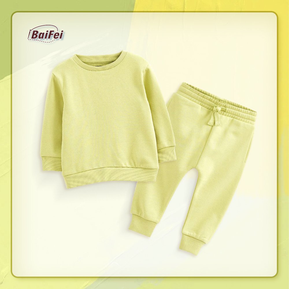 Customized Kids Hoodies Set Comfortable 100% Cotton Children's Sportswear with Private Label OEM Boy Clothing Sets
