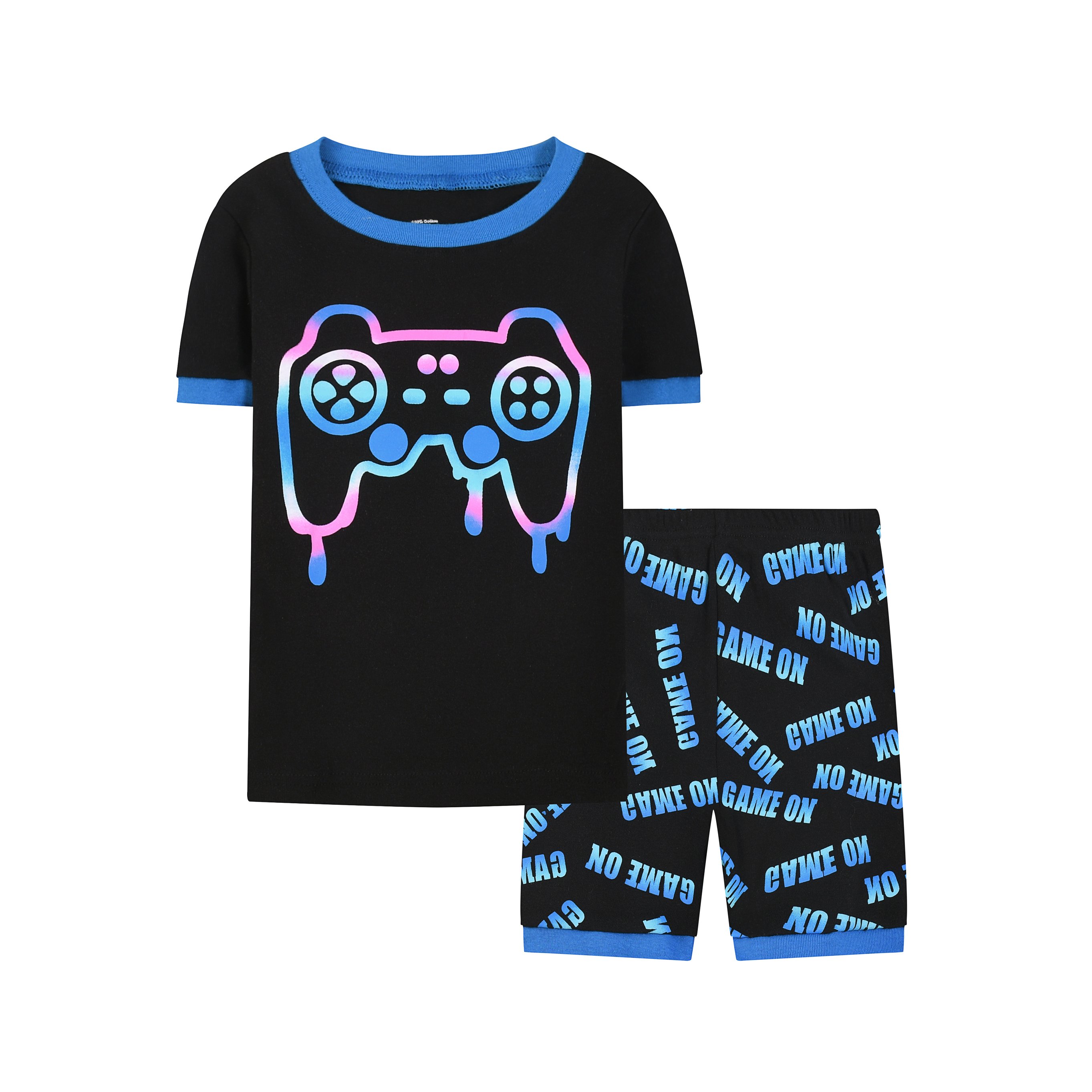 Wholesale 100% Cotton Boy Clothes Set Cool Style Combination Sports Short Sleeve T Shirt And Shorts Clothing Sets