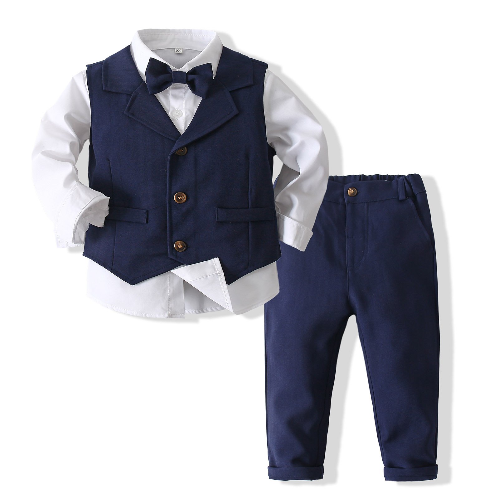 Baby Tuxedo Baby Boy Suit 3 Piece Tuxedo First Birthday Party Formal 3pcs Party Wear Prince Suits First Birthday Outfit for Boys