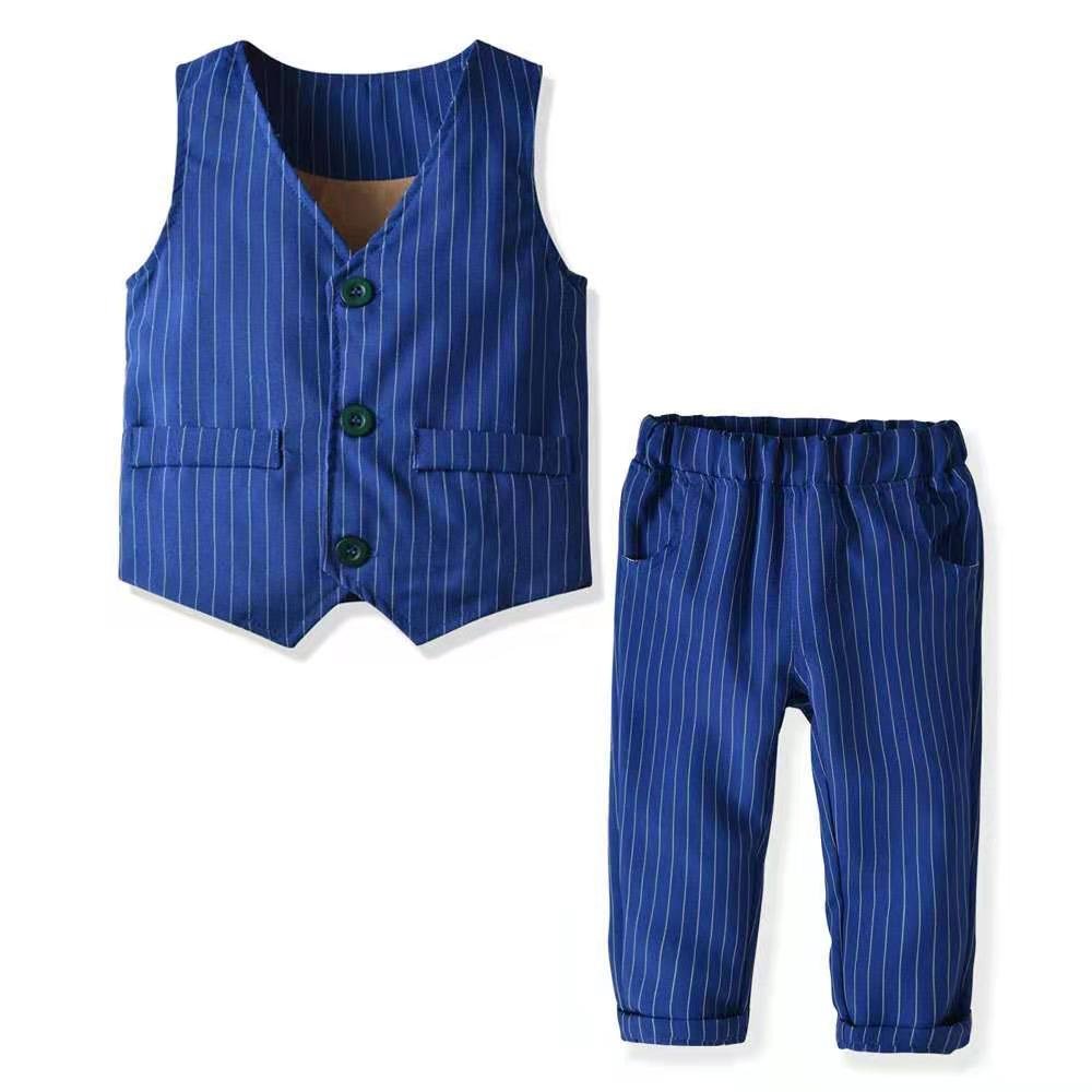 WSG47 fashion clothing set Gentleman children shirt+vest+pant boy 3 pieces suit for wedding