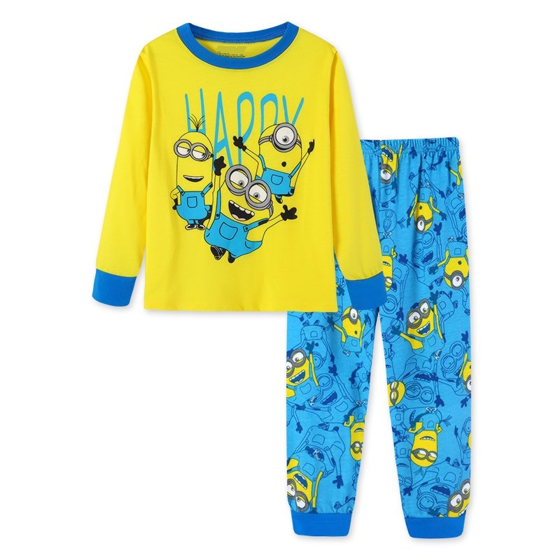 Wholesale Baby Boy Pajamas Autumn Long Sleeve Children's Pajamas Children's Cartoon Cotton Pajamas Set Top + Pants 2-8 Y