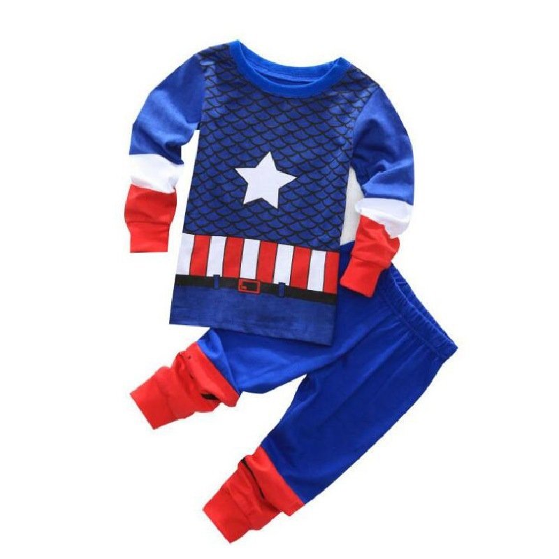 Wholesale Baby Boy Pajamas Autumn Long Sleeve Children's Pajamas Children's Cartoon Cotton Pajamas Set Top + Pants 2-8 Y