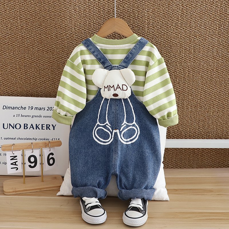 2024 Autumn/Winter Boys Clothing Set Soft Shell with Cute Cartoon 3D Pattern Long Sleeve Two-Piece Hoodie Pantsuit for Kids