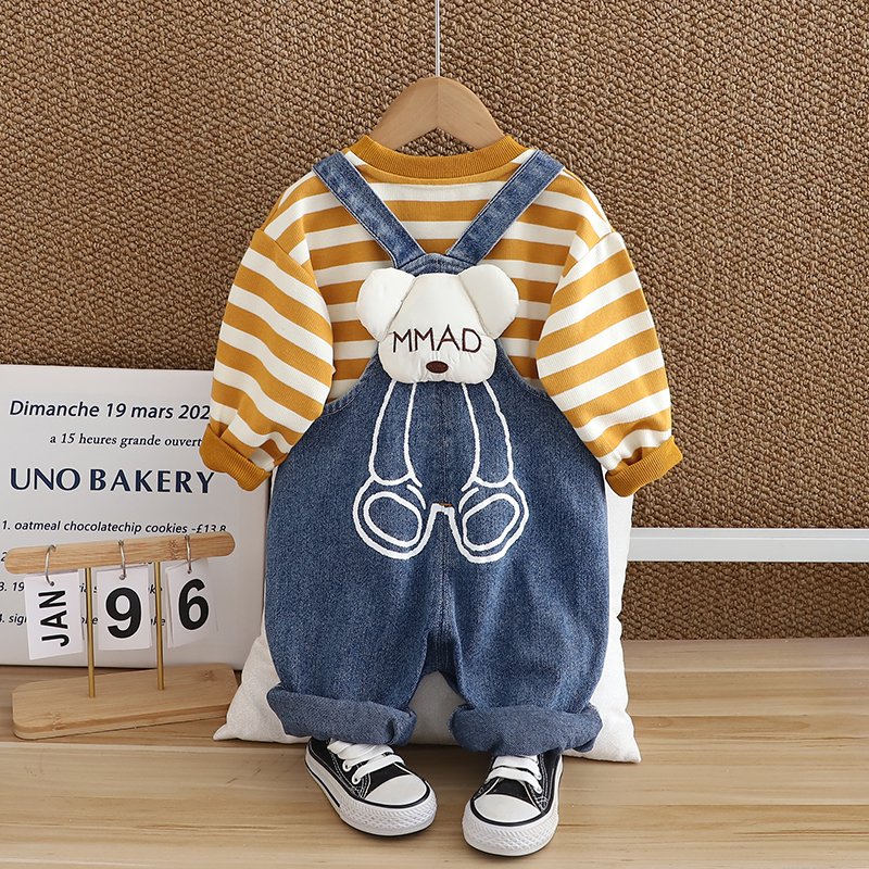 2024 Autumn/Winter Boys Clothing Set Soft Shell with Cute Cartoon 3D Pattern Long Sleeve Two-Piece Hoodie Pantsuit for Kids