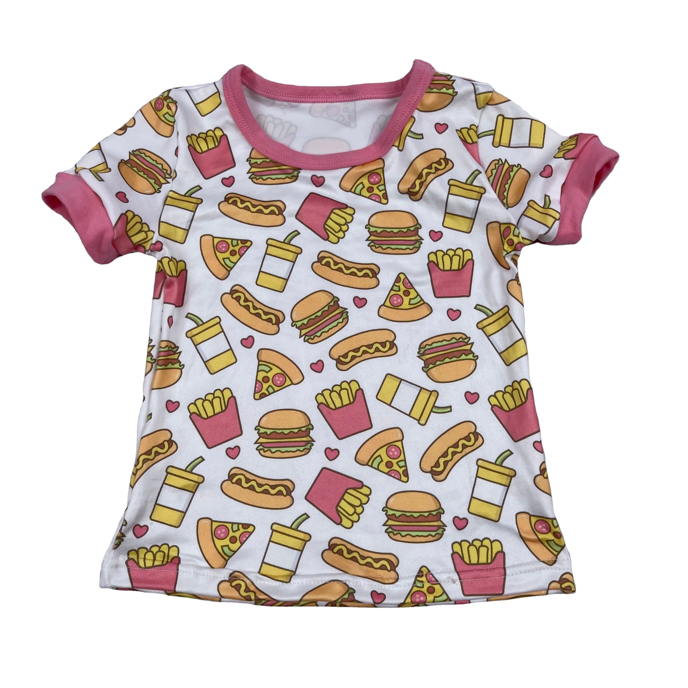 China Made Christmas Short Sleeve Comfortable Kids Pajamas Suit Children Fall 2Pcs Clothes Sets Kids Outfits