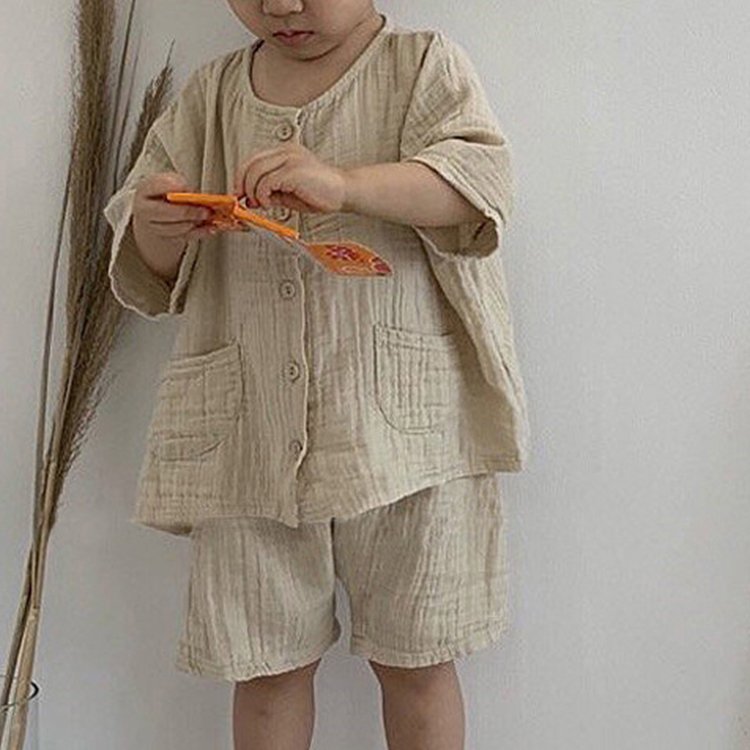 Special New Subsection Colored Children's Clothing sets Boys and girls Summer kids Clothing cotton woven fabric baby wears sets