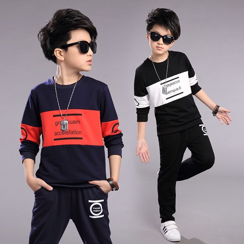 Hight Quality Autumn Baby Clothing Sets Children's Long Sleeve Suit Cotton Boy Sweatsuit Outfit 2Pcs Kids Sets