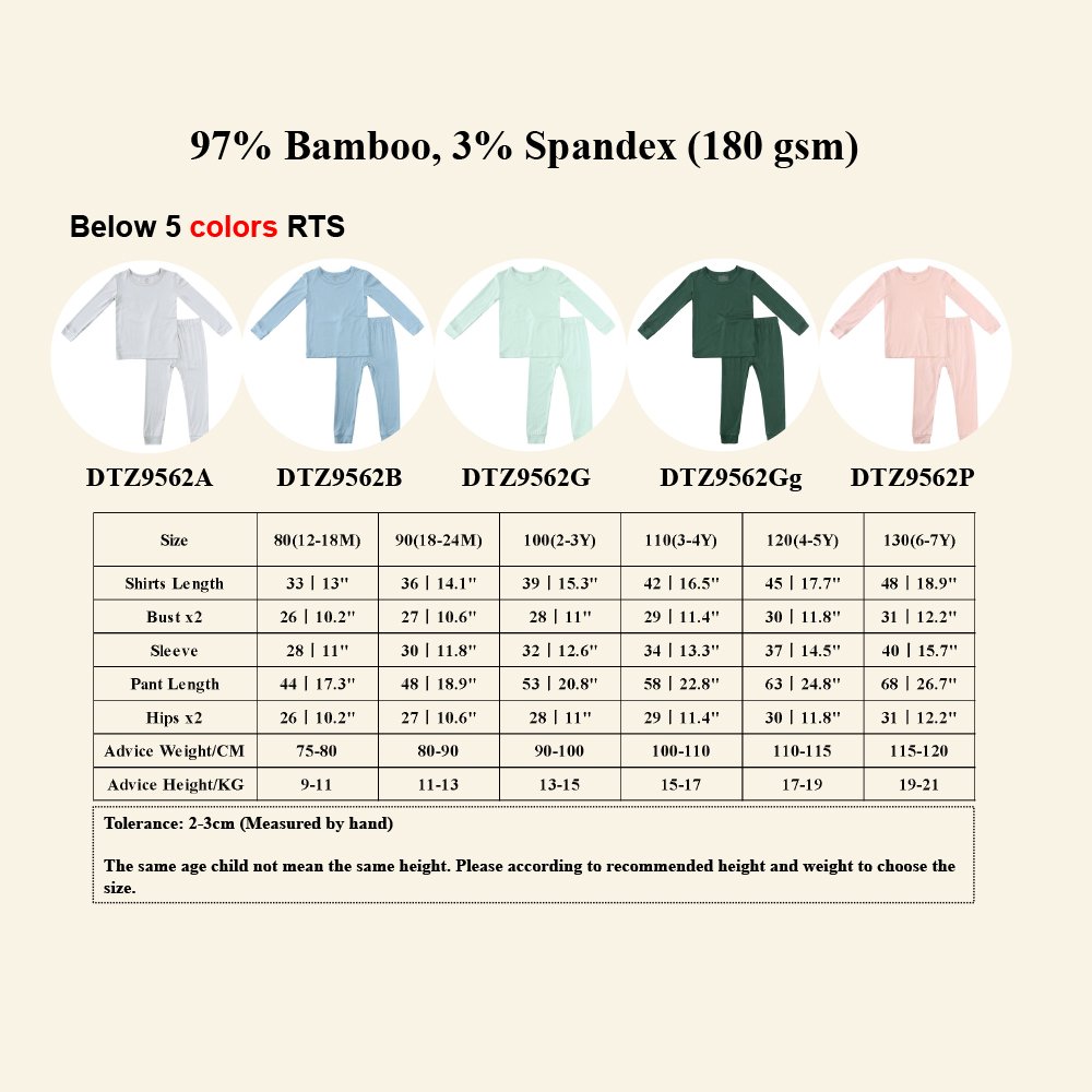 bulk wholesale kids boys girl pajamas set custom bamboo baby clothing sets manufacturer sustainable eco friendly clothes set