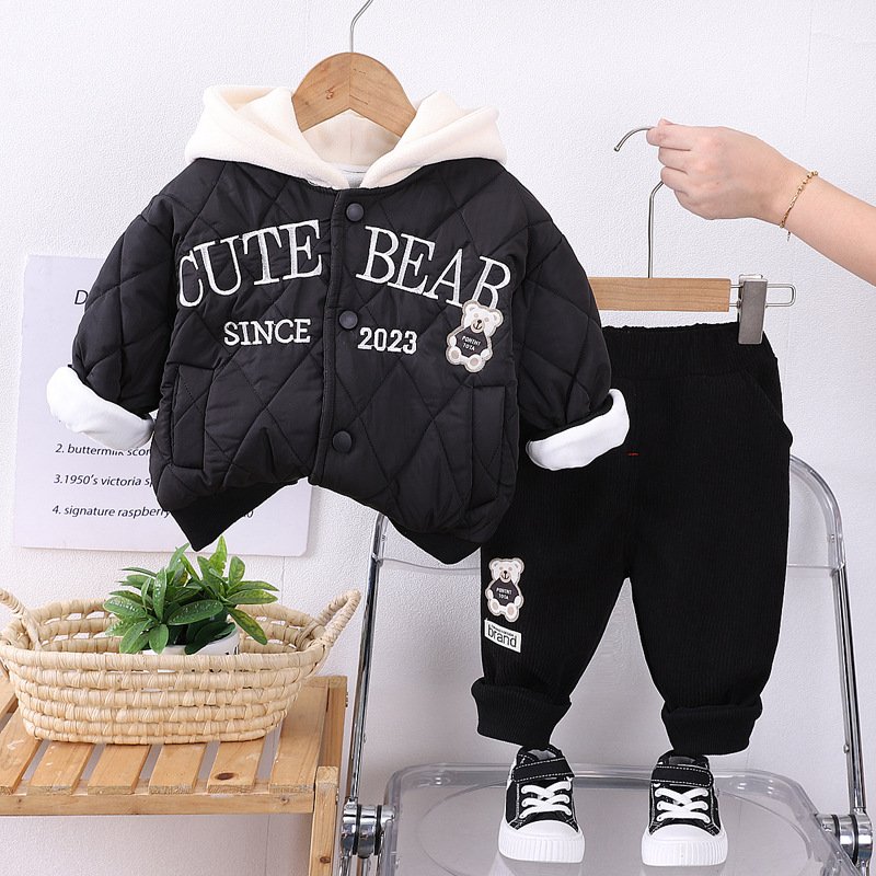 Wholesale Kids Clothes Boys Outfit Sets Jacket and Pants Casual Wear Winter Boys Clothing Sets