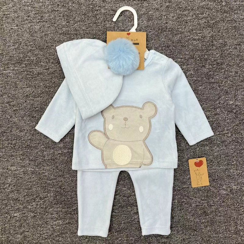 8 Style Baby Set Clothes Long Sleeves + Pants + Hat 3 - 9m Kids Clothing Sets For Boys Long-Sleeved Children's T-Shirt