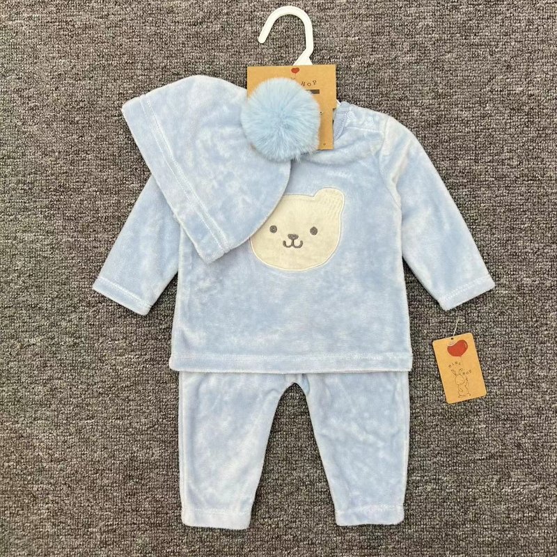 8 Style Baby Set Clothes Long Sleeves + Pants + Hat 3 - 9m Kids Clothing Sets For Boys Long-Sleeved Children's T-Shirt