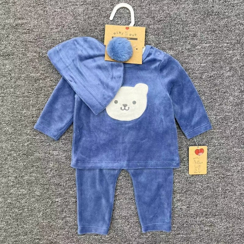 8 Style Baby Set Clothes Long Sleeves + Pants + Hat 3 - 9m Kids Clothing Sets For Boys Long-Sleeved Children's T-Shirt