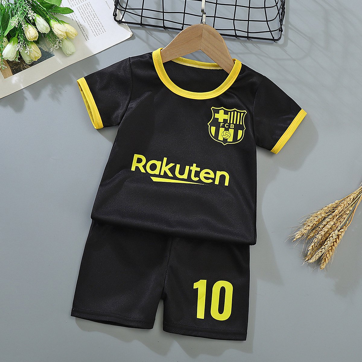 Children's football uniform boys and girls summer jersey training suit 1-12 years old short-sleeved T-shirt mesh breathable suit