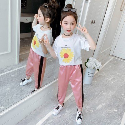 Kids Clothes Summer Set Applique Short Boy Clothing Sets teen Girl Clothes Set