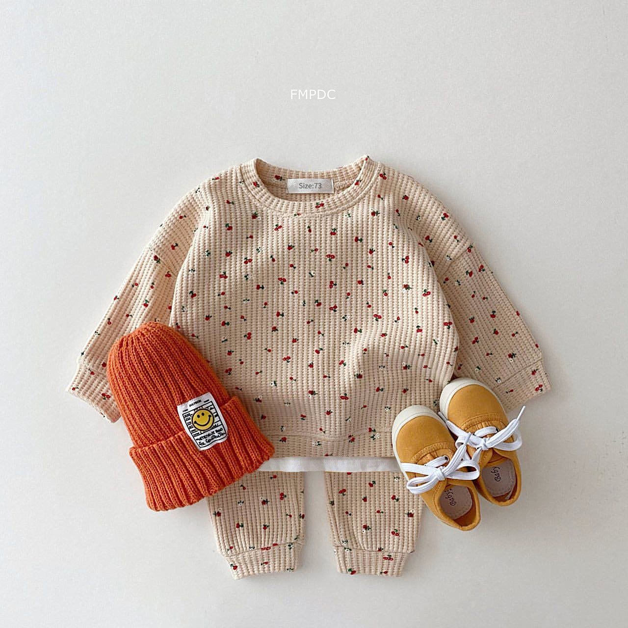 Baby Girls Clothes Set Cute Flowers Printing Baby Girl Casual Tops + Trouser 2pcs Baby Girls Clothing