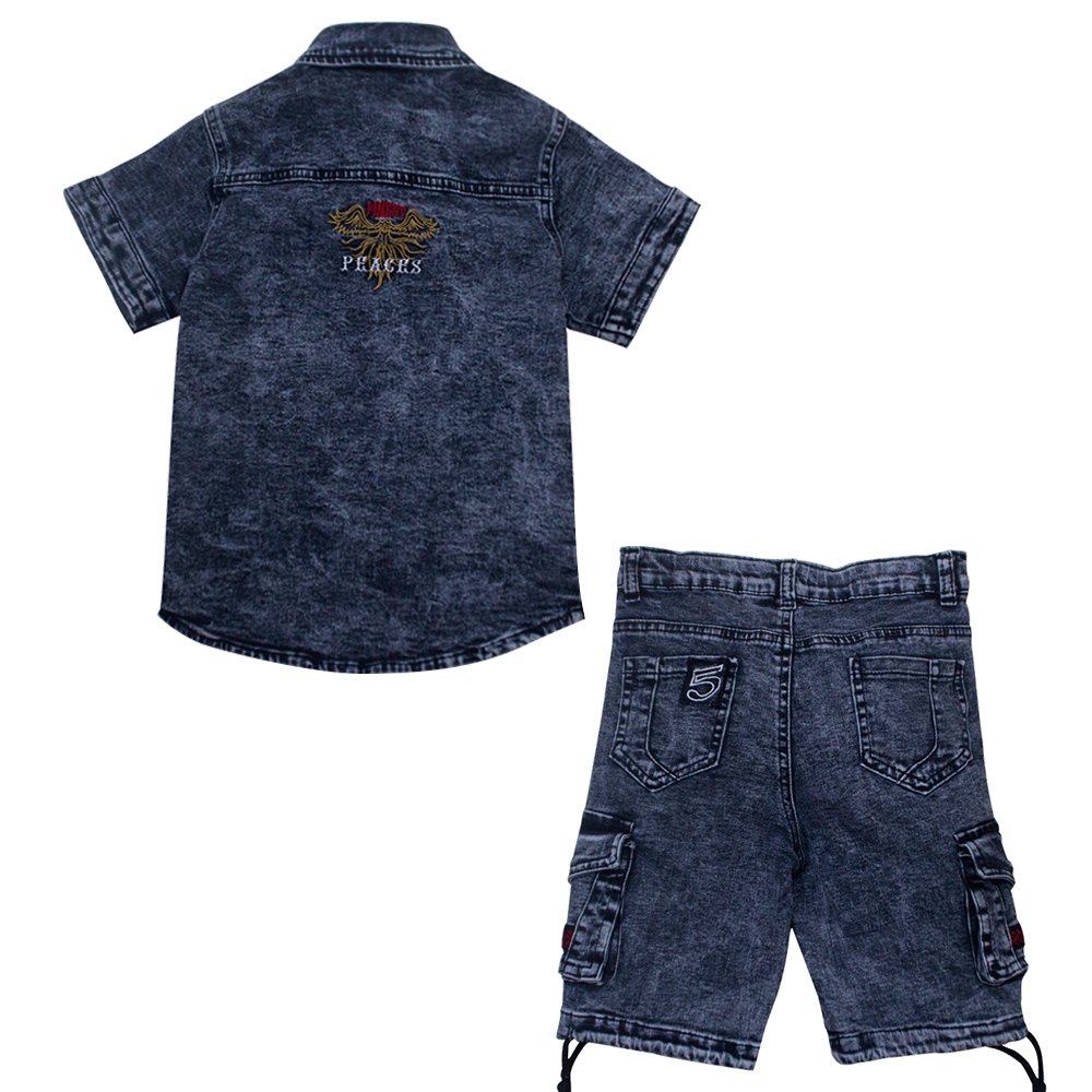 Fashionable kids wear Boys short-sleeved two piece sets kid clothing boy