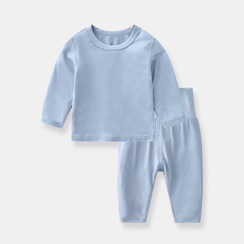 High quantity Baby Children 100% Cotton comfortable home suit set girls and boys modal pajamas