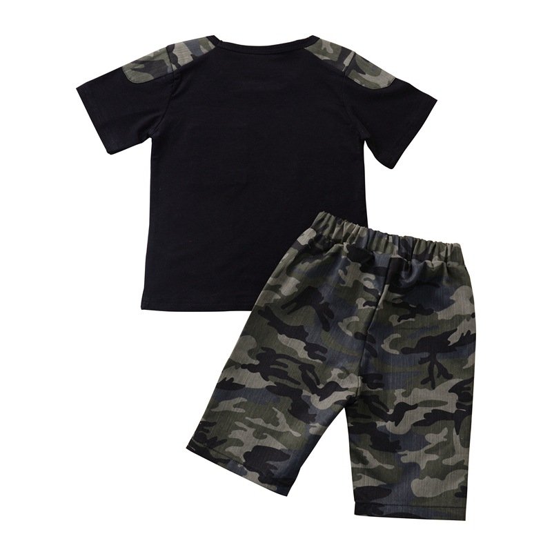Summer boys casual clothes wear 2pcs camouflage pattern little boys clothes outfits 3 years old boy clothing sets