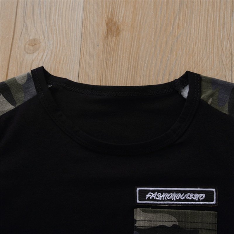 Summer boys casual clothes wear 2pcs camouflage pattern little boys clothes outfits 3 years old boy clothing sets