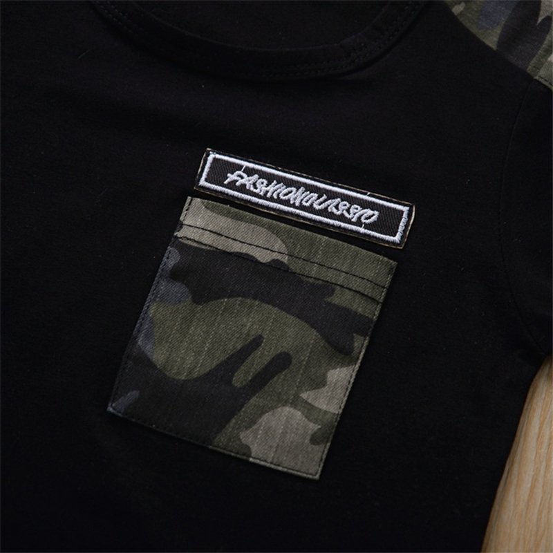 Summer boys casual clothes wear 2pcs camouflage pattern little boys clothes outfits 3 years old boy clothing sets