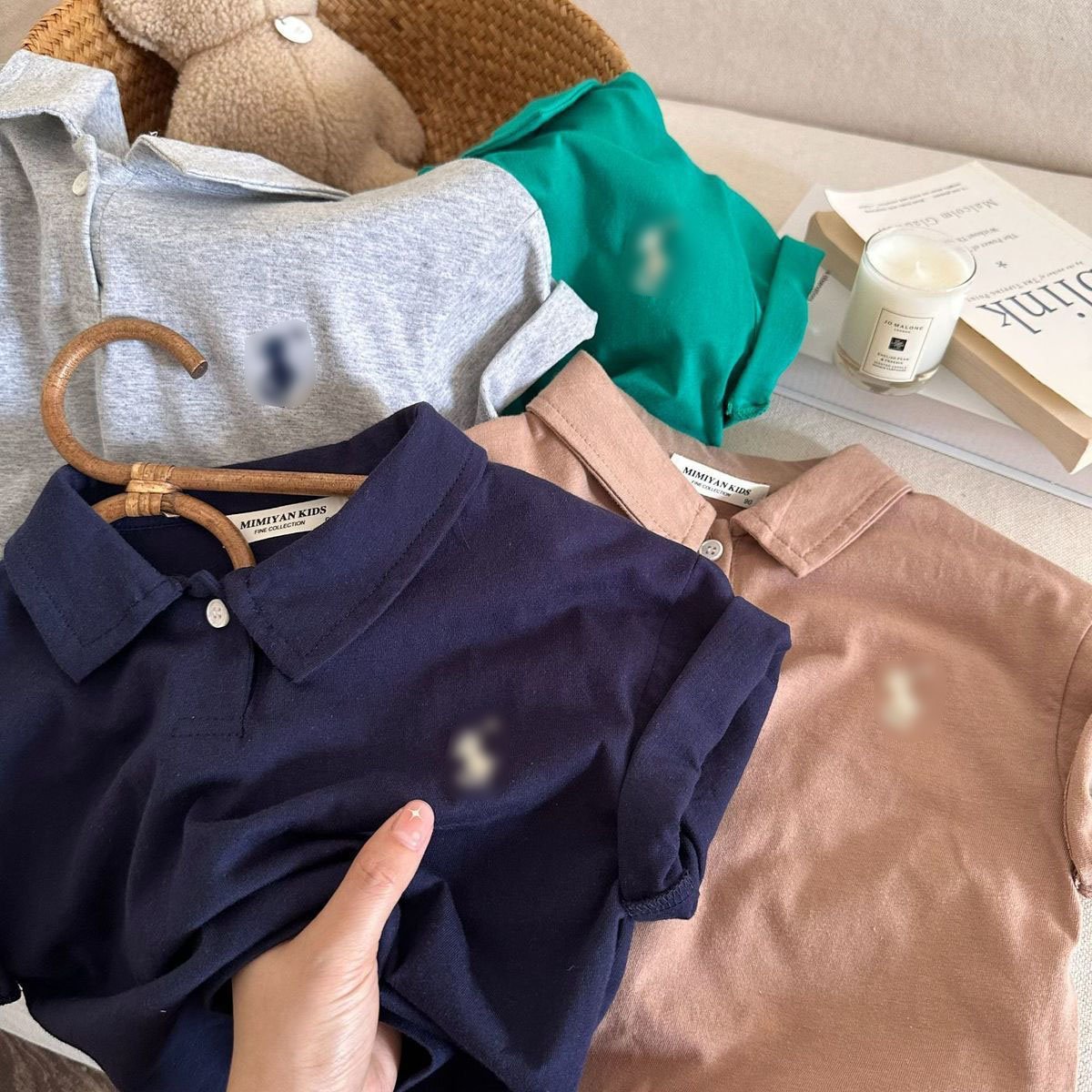 Kids Clothes Wholesale Embroidered Cotton T Shirt Polo Boys Shorts Sets Kids Tracksuits Kids Jogger Sets Children's Clothing