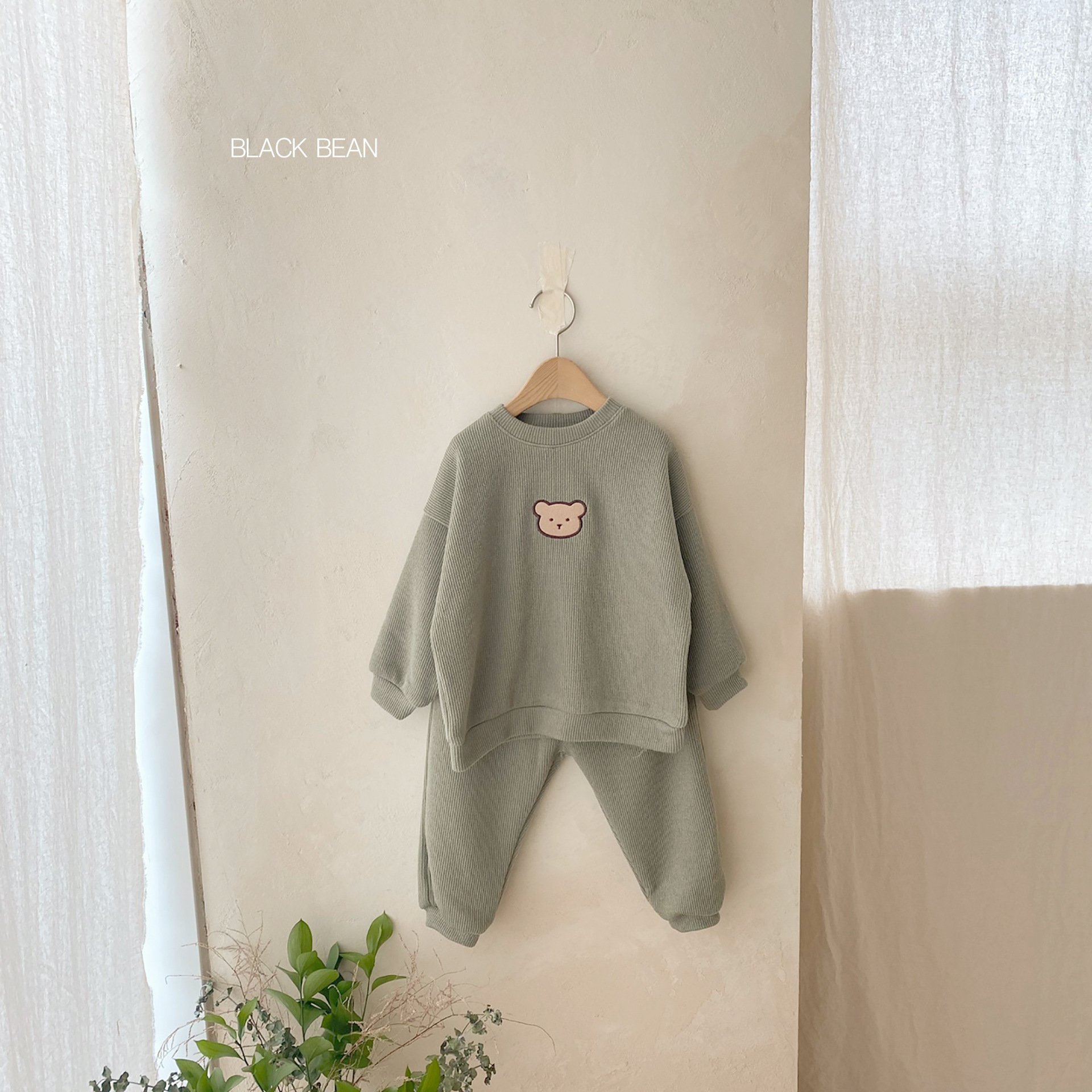 Autumn Infant Cotton Clothes Embroidered Bear Suit Baby Casual Top Pants 2 Piece Set