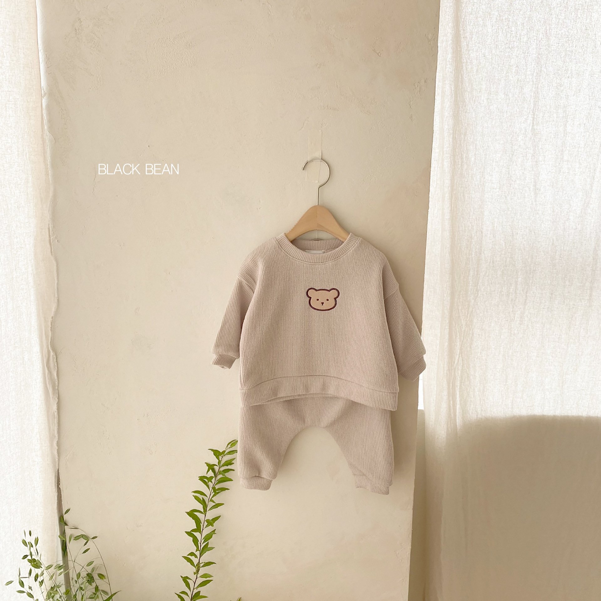 Autumn Infant Cotton Clothes Embroidered Bear Suit Baby Casual Top Pants 2 Piece Set