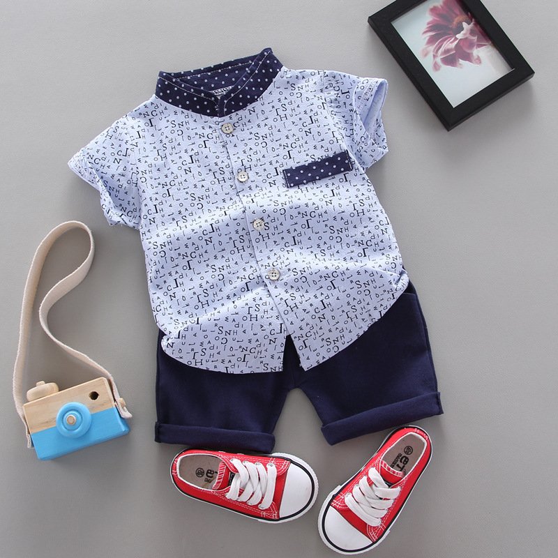 Baby boy clothing set children's short-sleeved 1-4 years old shirt T-shirt clothes children's clothing