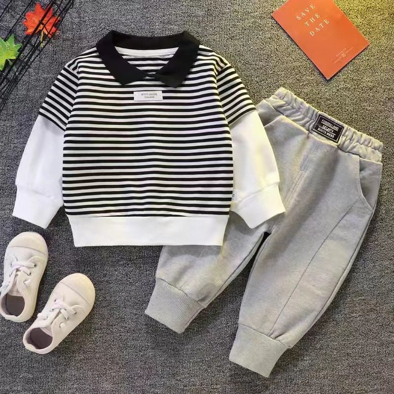 Boys' Autumn Suit Sports Set New Children's Casual Two Piece Set