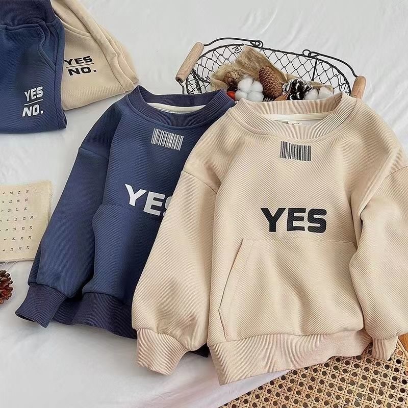 Children's Set Letter Printing Sports Set Fashionable Baby Guards Two Piece Set