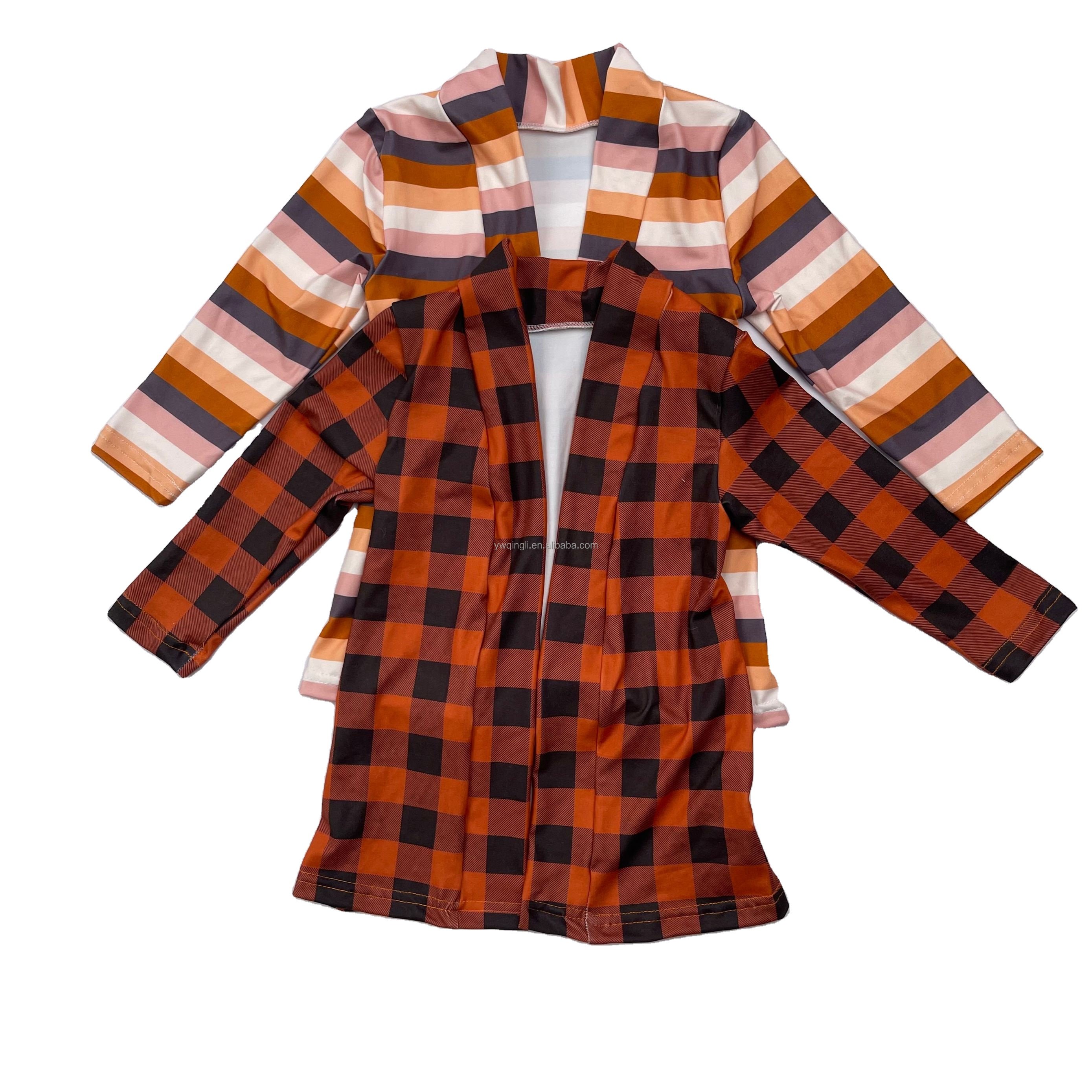 Custom Baby Girl Fall Clothes Kids leaf Design Cardigan Toddler Boys Customized Wrap Top