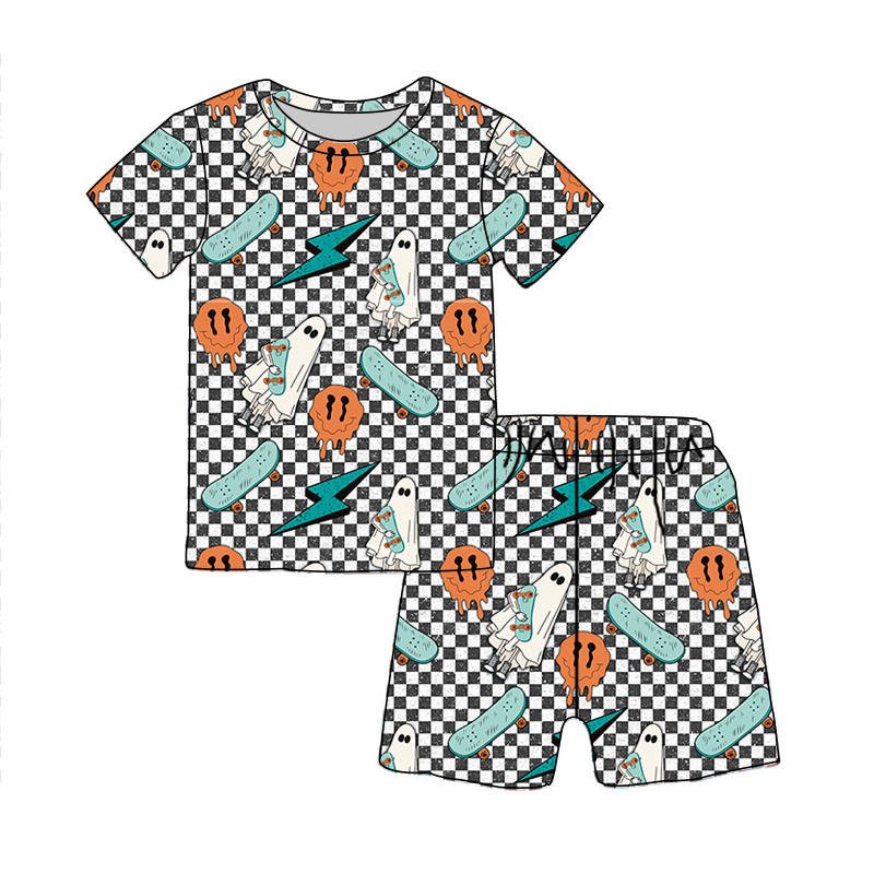 Custom Summer Boys Shorts Comfortable and Breathable Casual Fashion Style Clothing 2 Pieces Set for Kids