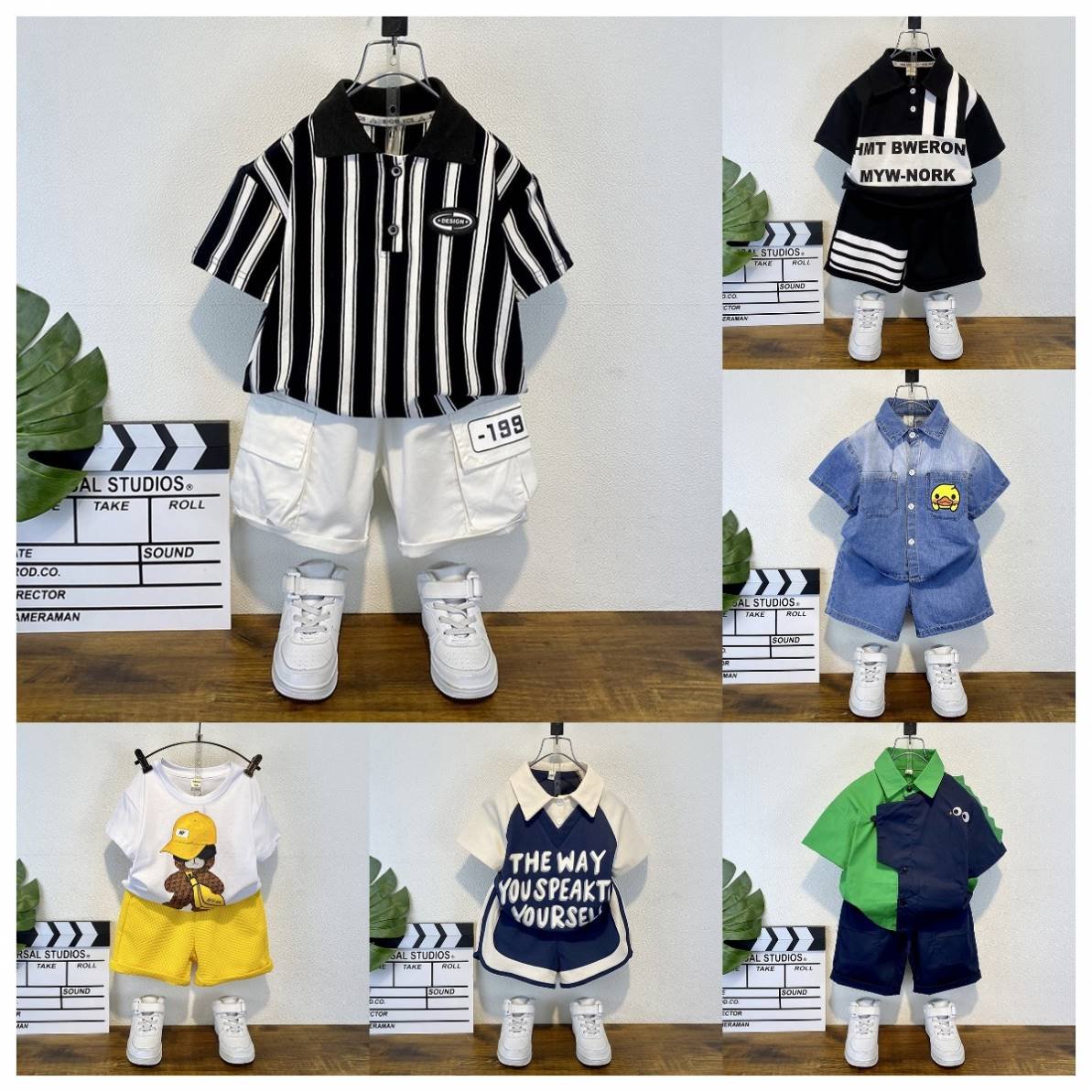 Hot Selling Brand Kids Summer Clothing Set Cartoon T-Shirt + Shorts Boutique Children 2-Piece Set Boys Clothing Sets