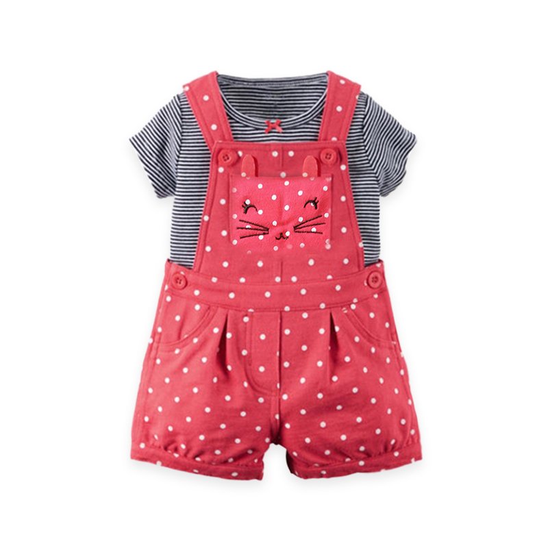 2023 summer Baby Boys Girls Baby Clothes Set Short Sleeve +overalls Clothes Set Newborn Baby wear Boys Clothing