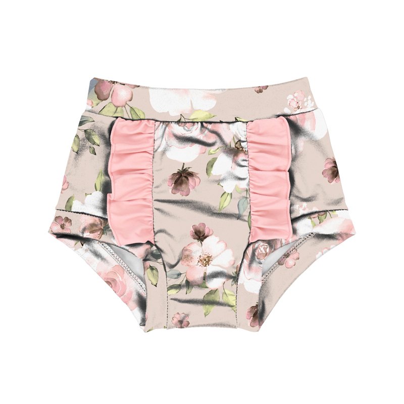 Direct Sale Girls Sunflower and Cactus Pattern Cute Two Ruffle Summer Baby Shorts