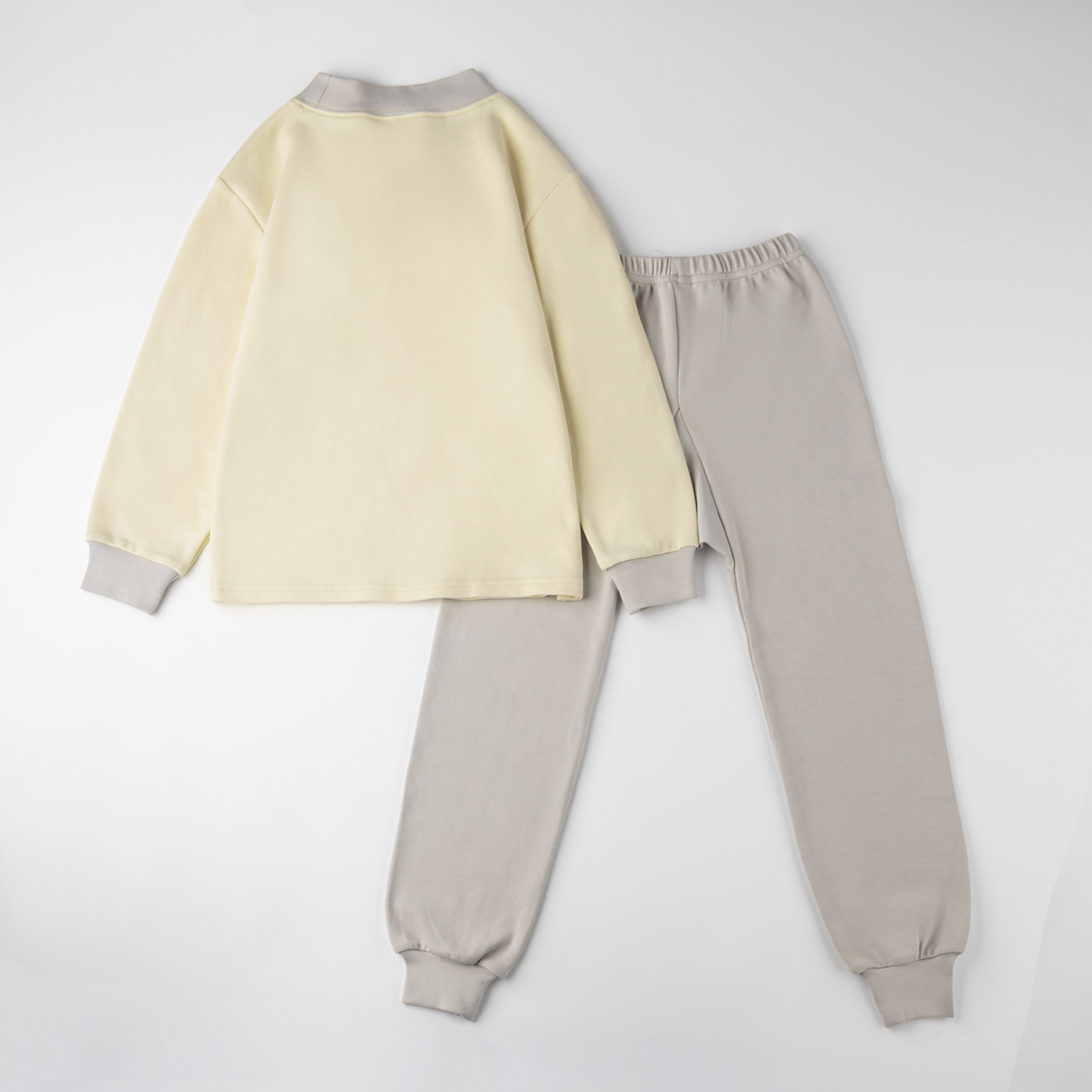 OEM High Quality KId's Pullover Pajamas Cotton Pajamas Solid Color Pajama Set For Boys And Girls