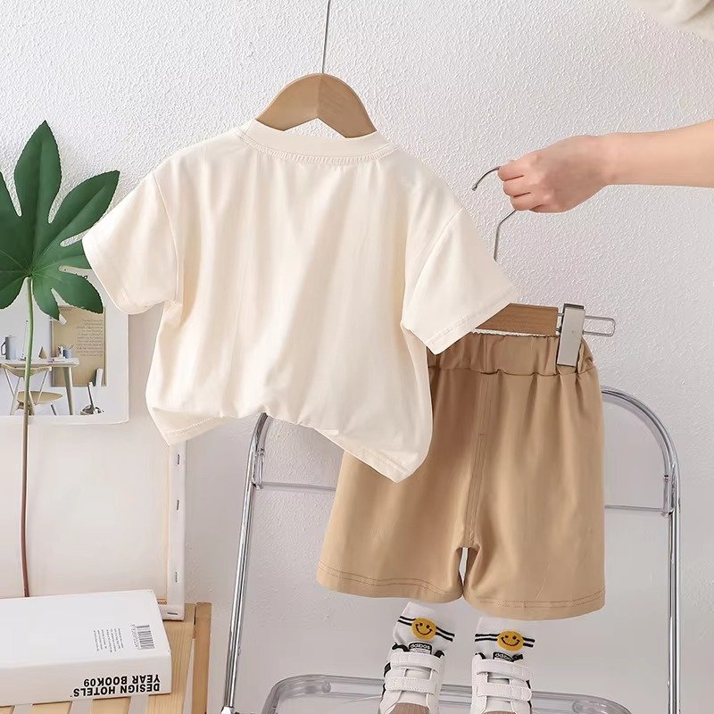 Wholesale Summer Boys Cartoon Clothes Sets Children Cotton T-shirts Shorts 2pcs Suit For Baby Jogging Tracksuits Kids Outfits