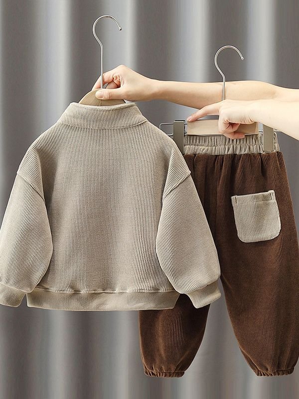 New design quality fashion clothes 2 piece set for kids boys 7 years