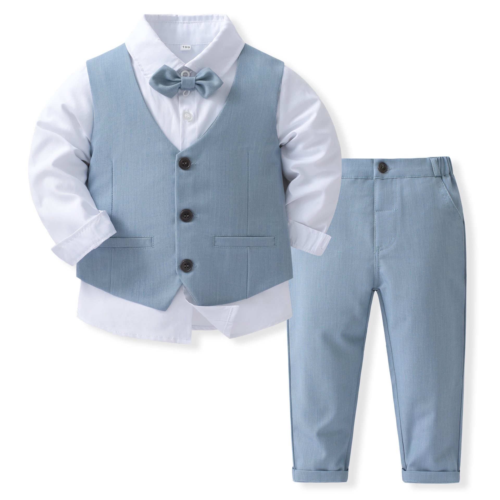 Baby Boy Wedding Clothes Ring Bearer Outfit Formal Suit Kids Set Children's Party Clothes Gentleman Boy Clothing Set Birthday