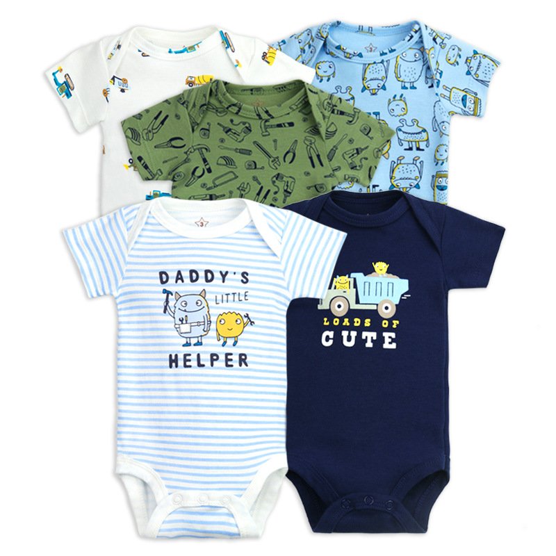 2021 Baby Rompers 5pcs Jumpsuit Boy&girls clothes Summer High quality newborn Clothing