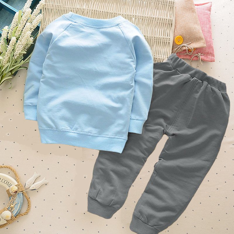 2024 Kids Suit Boys Hot Selling Two Piece Set Boys Long Sleeve Pullover Sweatpants Quickly Dry Boys Autumn Clothing Sets