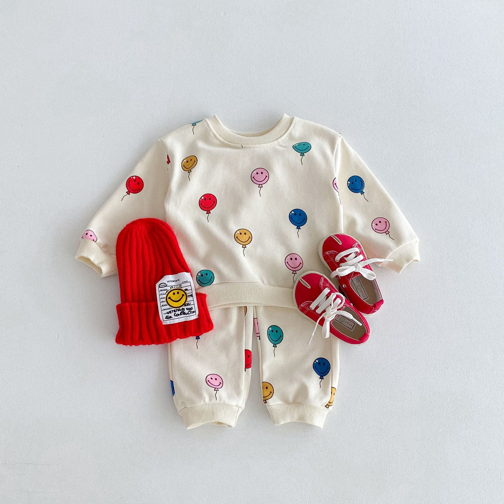 Polka Dots Sports And Leisure Baby Boys Girls Clothes Sets Fashion Long-sleeved Hooded Cotton Kids Clothing Sets