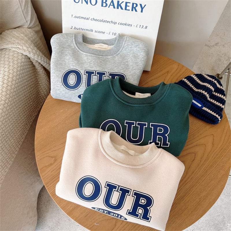 Ms-44 Kids Baby Cotton Letter Pullover Sweatshirt+Pants Girl Clothing Sets Tracksuit 2 Pieces Boys and Girls Clothes Wholesale