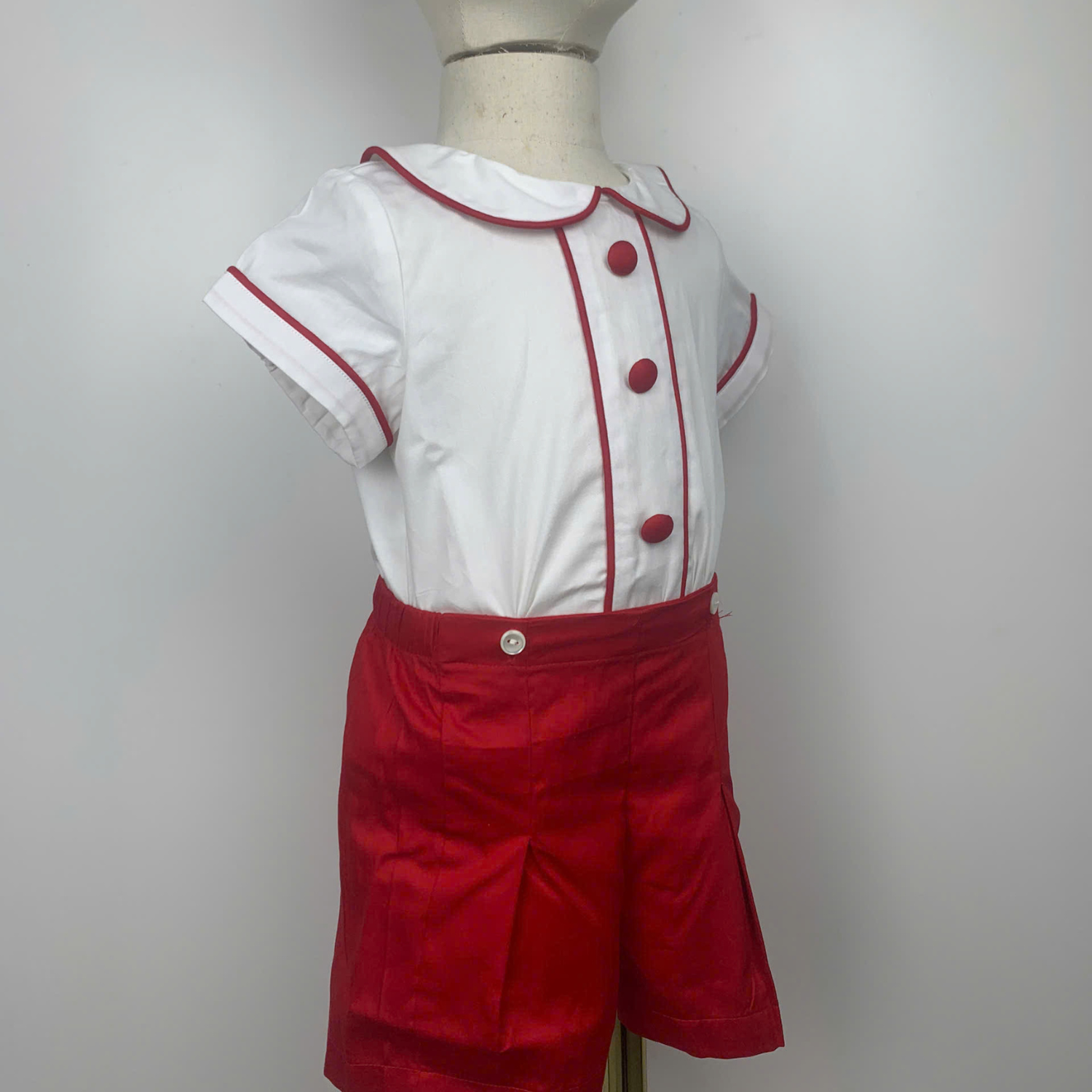 High Quality Children's Clothing Toddler Boys Clothing Sets For Baby Smocked Christmas Red White ODM OEM Wholesale