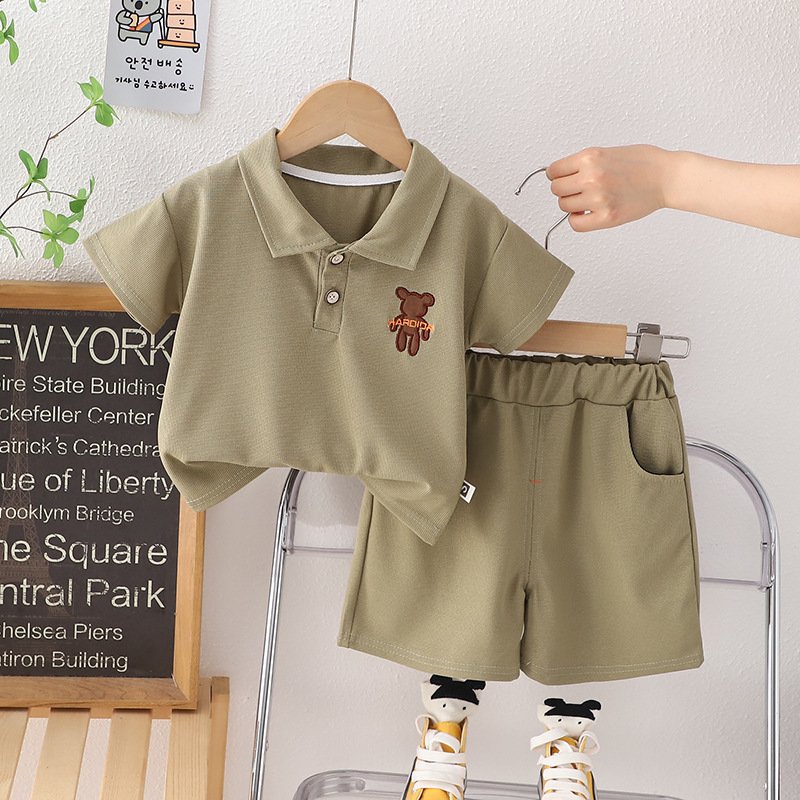 Hot Selling Kids Summer Clothing Set Cartoon Short Sleeve T-Shirt + Shorts Boutique Children 2-Piece Set Boys Clothing Sets