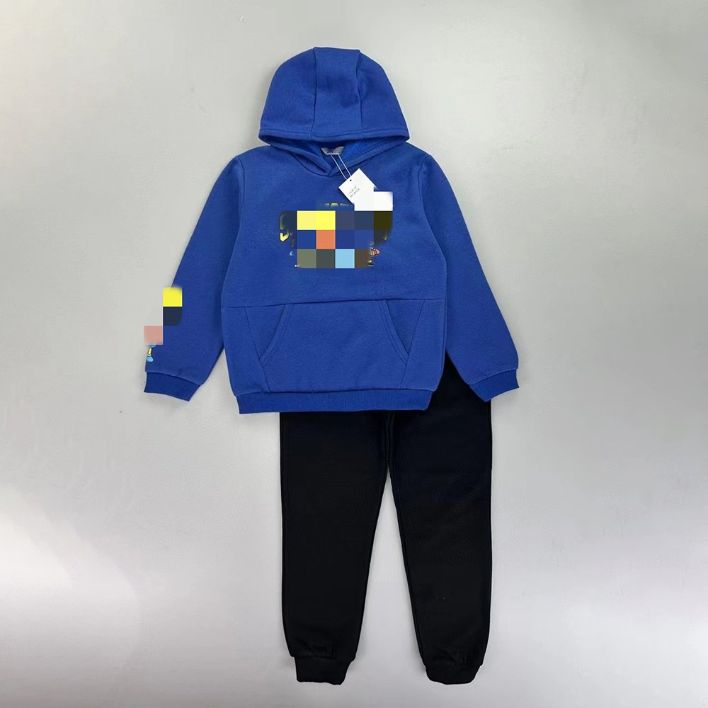 Hot Sales Autumn Long Sleeves Hoodies Kids Tracksuits 2-Piece Sets Boys Girls Winter Warm Clothes Cotton Children Clothing