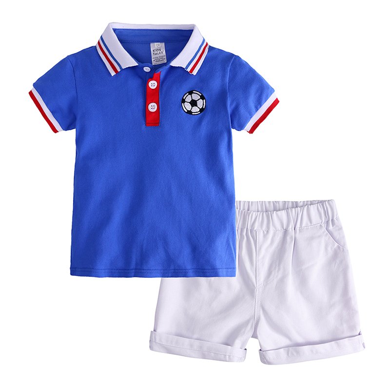 Custom boys girls clothing sets primary school uniform for children pullover polo tshirt set wholesale kids clothes