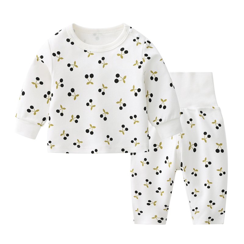 Manufacturers Baby clothing design custom print floral animal african cow bear printing sets gots organic cotton clothes 6890