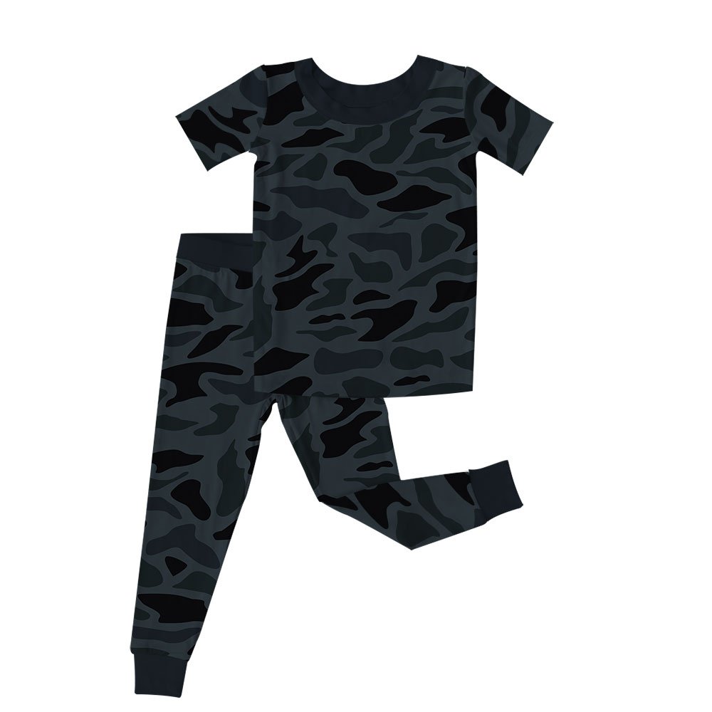 Children's Set Boys' Short Sleeve Top Long Pants Print Clothing Boy's Cotton 2-Piece Clothing Outfit