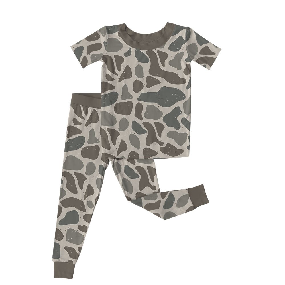 Children's Set Boys' Short Sleeve Top Long Pants Print Clothing Boy's Cotton 2-Piece Clothing Outfit